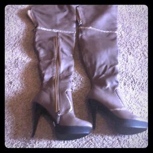 Brand new tall zippered boots